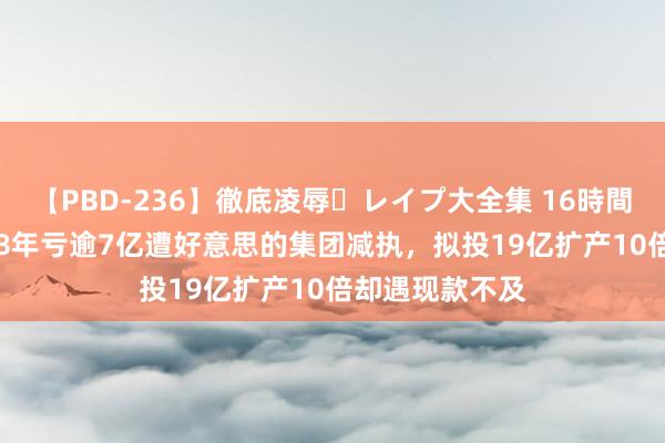 【PBD-236】徹底凌辱・レイプ大全集 16時間 第2集 埃夫特8年亏逾7亿遭好意思的集团减执，拟投19亿扩产10倍却遇现款不及