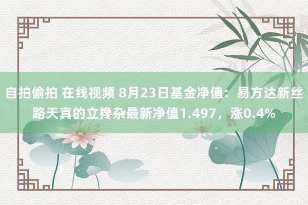 自拍偷拍 在线视频 8月23日基金净值：易方达新丝路天真的立搀杂最新净值1.497，涨0.4%