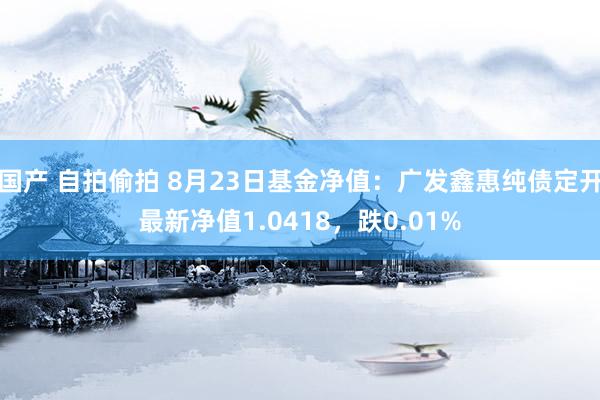 国产 自拍偷拍 8月23日基金净值：广发鑫惠纯债定开最新净值1.0418，跌0.01%