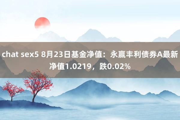 chat sex5 8月23日基金净值：永赢丰利债券A最新净值1.0219，跌0.02%