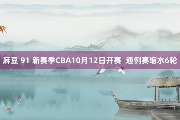 麻豆 91 新赛季CBA10月12日开赛  通例赛缩水6轮